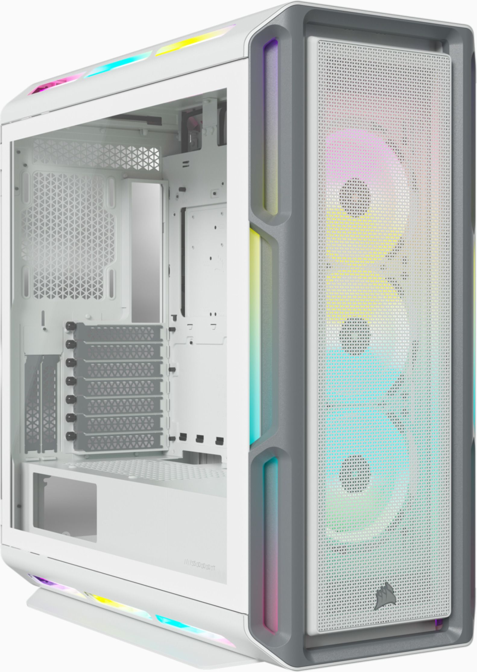 CORSAIR iCUE 5000T RGB Tempered Glass Mid-Tower Smart Case White